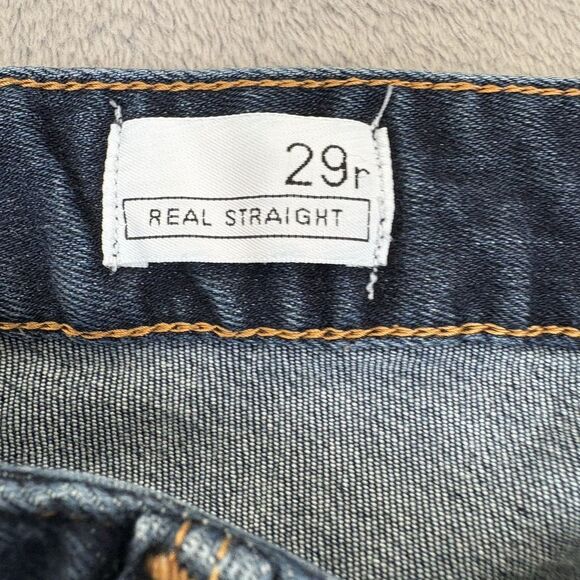 Gap 1969 Real Straight Stretch Jeans Medium Wash Mid Rise Womens Size 29 30x29 - Picture 5 of 10